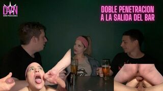 Rocker girl fucked VERY HARD in a DOUBLE PENETRATION outside the BAR - porn video