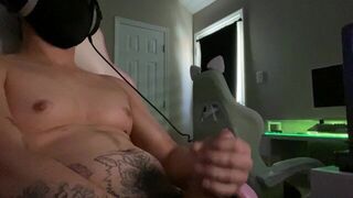 Cumming hard while my girlfriend is in the other room - porn video