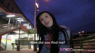 Love Creampie Czech teen gets internal cum in back of car - porn video